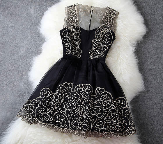 Fashion Sexy Black Lace Dress