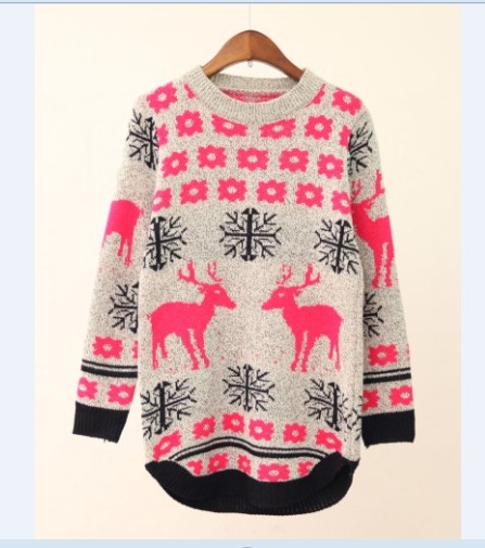 Women 'S Fashion Lovely Students Deer Long Sweater/Pullover