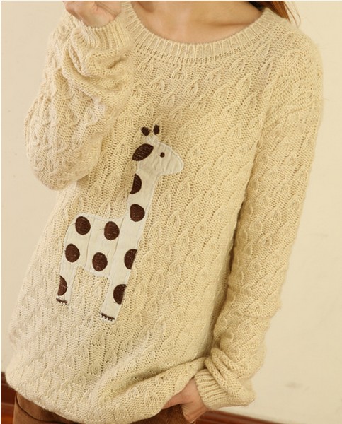 Sweet Style Cute Fawn Sleeve Sweater&cardigan