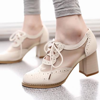 cutout oxford heels
