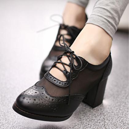 block heel oxford shoes