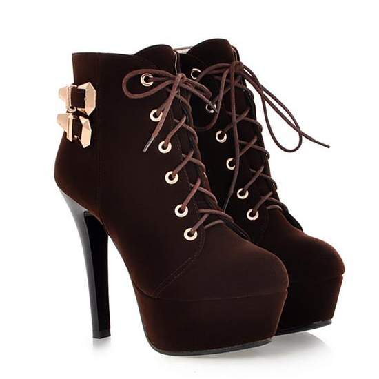 Sexy Brown Lace Up High Heels Ankle Boots Do2340bxkpv40g2xzevyo Ajpdl85fhwb