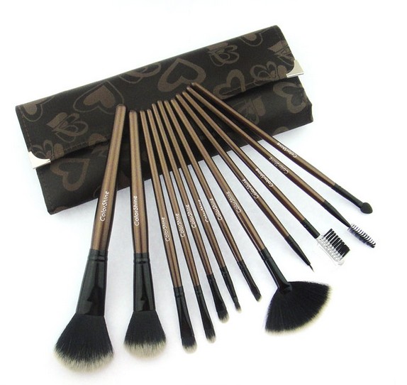 Top Quality Colorshine High Quality 12 Pcs Makeup Brushes Cosmetic Brush Set Professional Makeup Brush