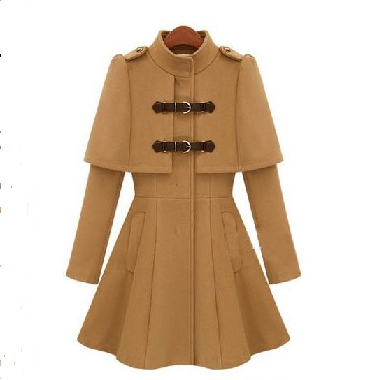 Brand Top Coats Christmas Gift Slim Warm Coat Dress For Women Lady