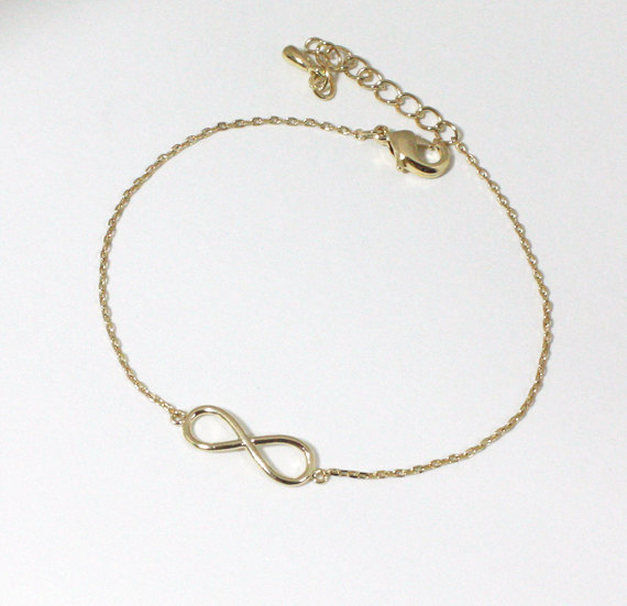 Simple Infinity Bracelet Gold / White Gold ( Choose Your Color )