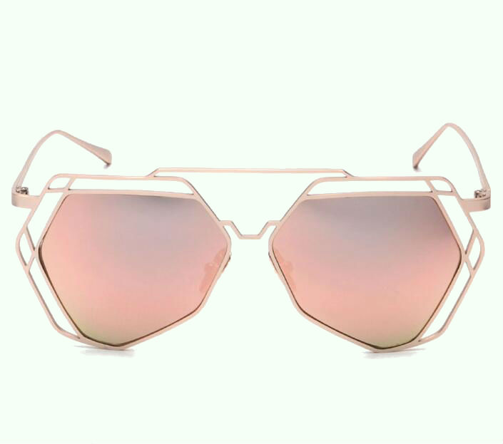 2016 summer Metal Polygonal Frame Sunglasses