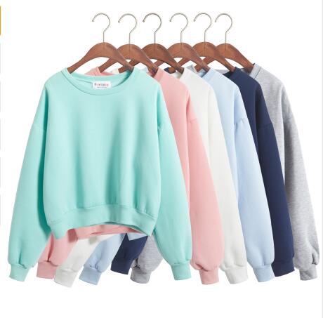 winter harajuku kawaii Turtleneck loose candy colors sport sweater hoodies