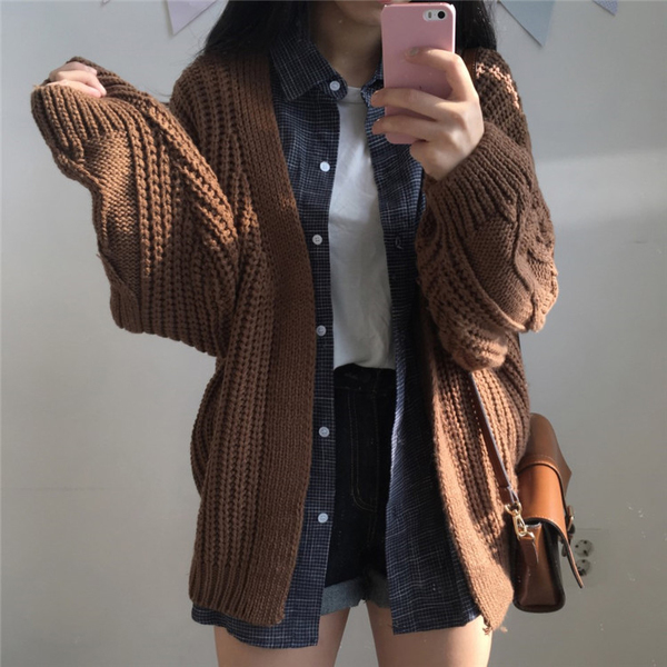 thick sweater jacket women's