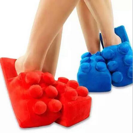 Thick wool cloth lego Blocks slippers