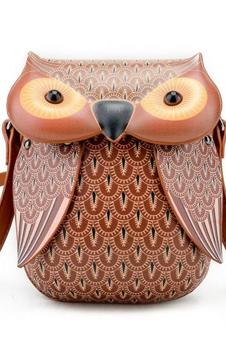 Owl Coin Purse Phone Package Cartoon Shoulder Bag Animal Messenger Bag