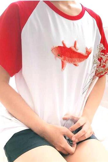 Fish Embroidered T-shirt
