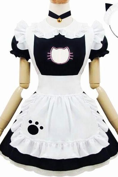 KITTY CAT MAID COSPLAY COSTUME dress
