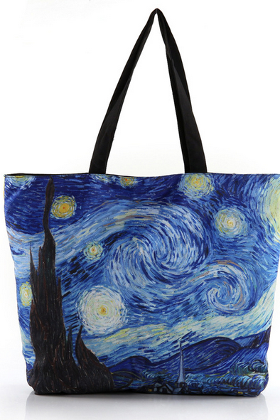 Van Gogh print single shoulder bag canvas bag handbag
