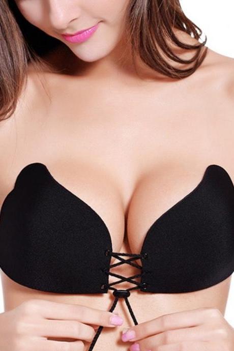 Attrative Women Sexy Strapless Instant Breast Lift Invisible Silicone Push Up Bra
