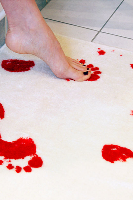 Blood Bath Bath Mat Blood print carpet,Non-slip Mat
