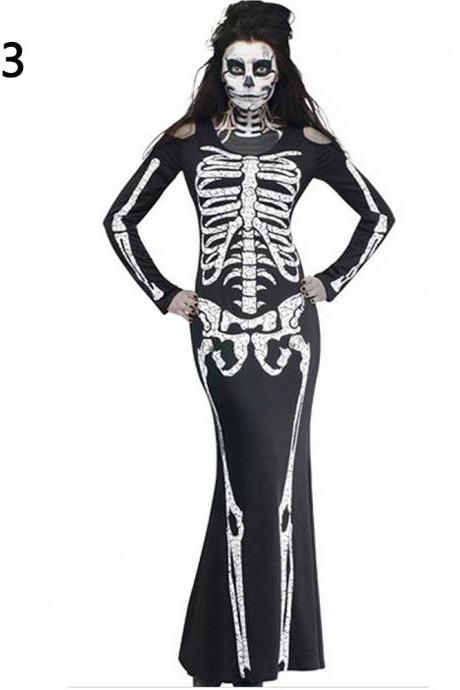 Halloween Macabre skeleton cosplay cloth