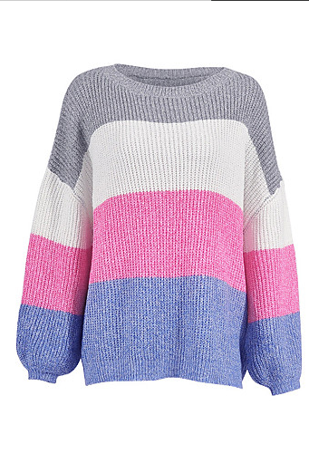 Color Block Women's Basic Pullover sweater