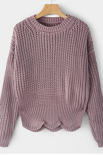 Women's Solid Colored Long Sleeve Pullover sweater