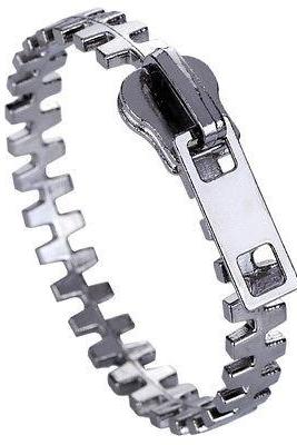 Silver Zipper Bracelet
