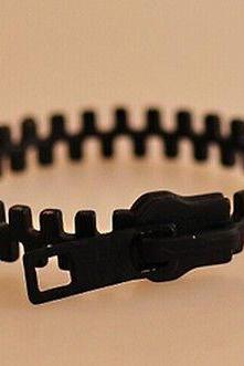 Black Zipper Bracelet 