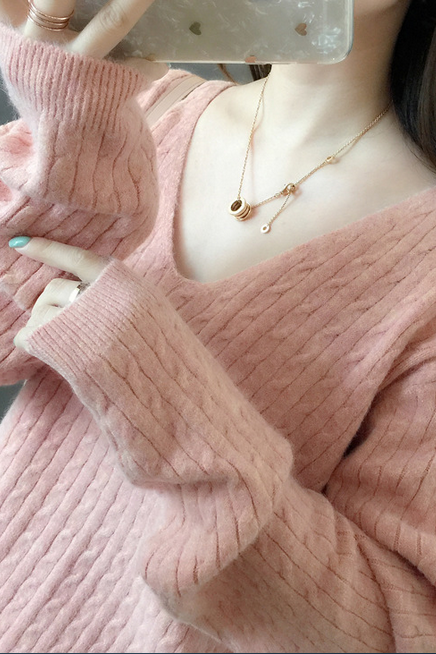 Women's Korean loose needle pullover sweater