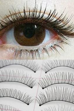10 Pairs Natural Thick Long False Eyelashes Fake Eye Lashes Voluminous Makeup 