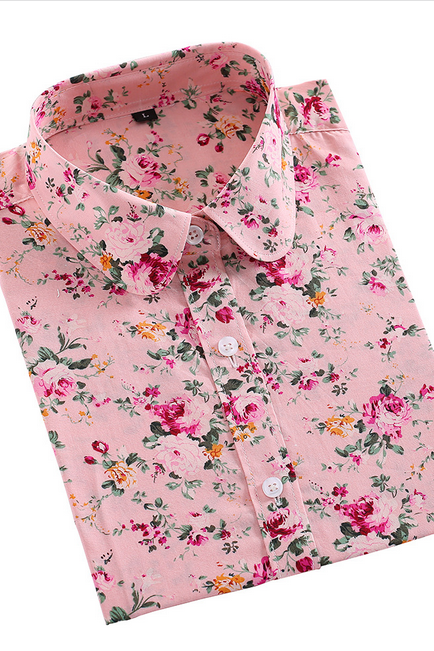 Fashion flower print blouse shirt 