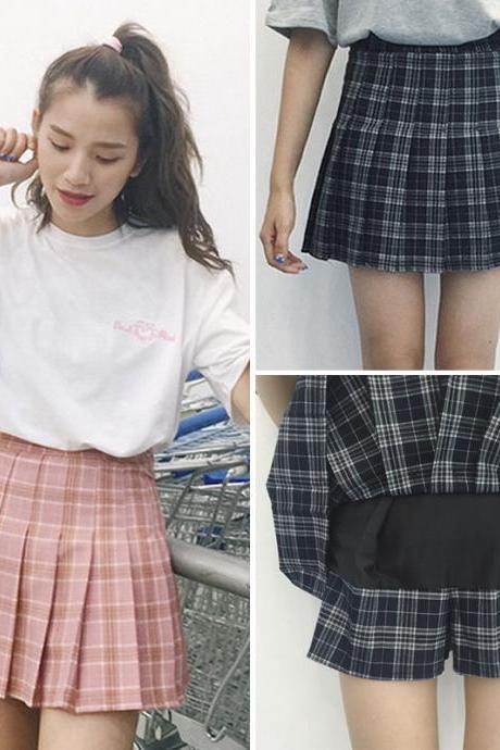 Japanese Sweet High waist pleated skirt