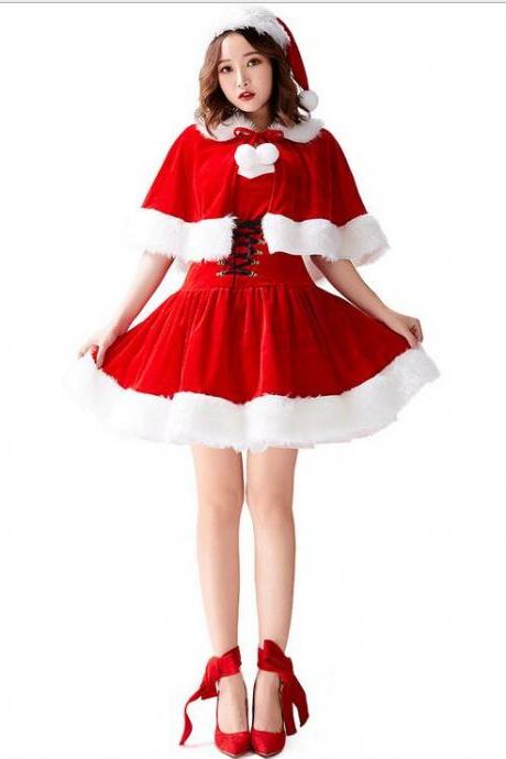 Party tube top Christmas girl fluffy skirt 