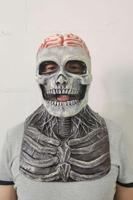 Horror Brainburst Hood/Latex Mask Halloween Skull Mask