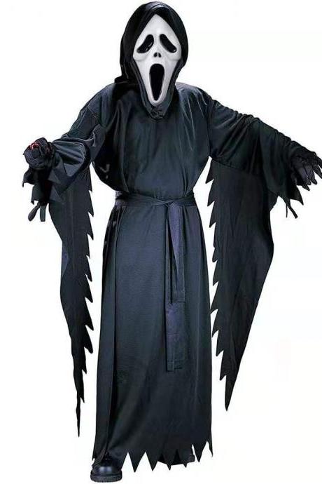 Adult version of Grim Reaper Comes Zombie Costume Scream Horror Ghost Costume cosplay Halloween Show Costume