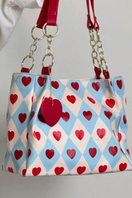 Large Capacity Versatile Love Tote Bag Shoulder Bag