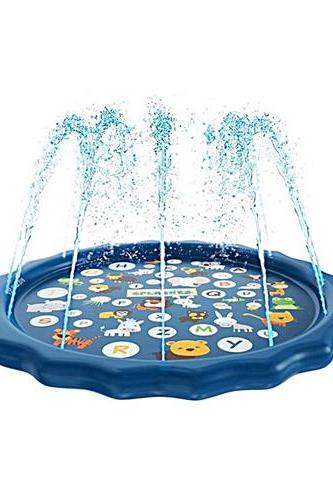 3-in-1 Splash Pads Splash Water Sprinkler Pad for Baby Toddler Kids Outdoor Backyard