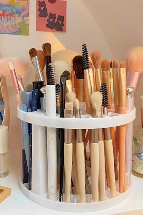 Multi-Grid Pen Holder Girls' Makeup Brush Storage 