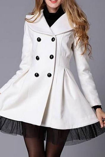 2015 Hot sale Double-Breasted Coat Wool Coat