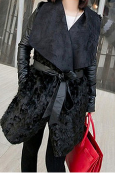 European And American Fashion Pu Leather Jacket Winter Fur Coat Cultivate One'S Morality Jm