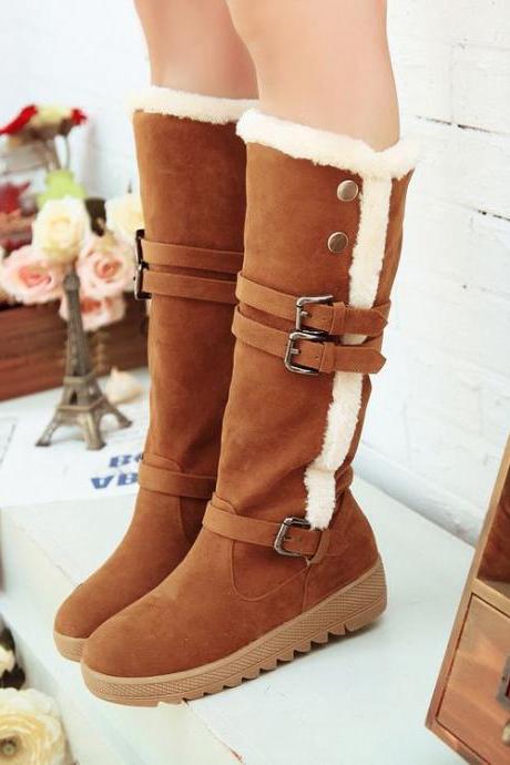 Classy Brown Warm Winter Boots