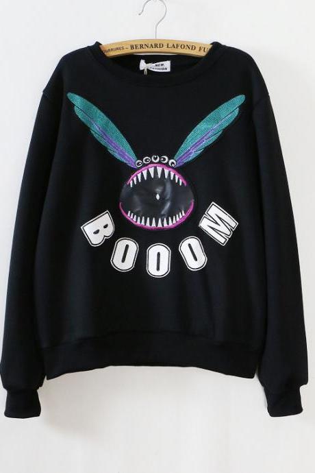 2015 Hot sale women Winter Boom Big Eye Autumn Sweatershirt