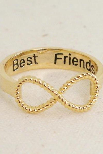 Best Friends Infinity Ring 6.5 Size In Gold Bff Ring