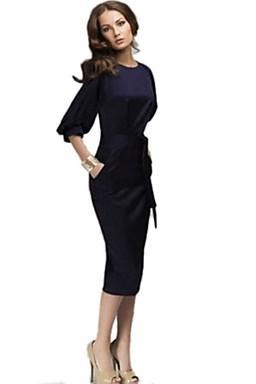 2016 Women's Vintage Sexy Party Casual OL Style Bodycon Slim Chiffon Dress