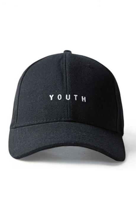 2016 New fashion HIGH QUALITY LETTER YOUTH BASEBALL CAP 