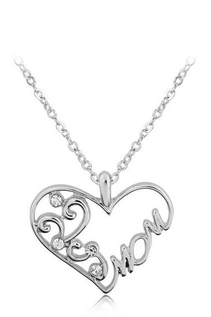 2016 new fashion Europe and America love to mom for Mother's Day gift diamond necklace