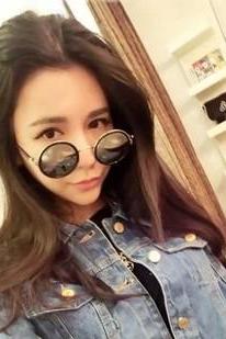 2016 New fashion cute summer Lennon Inspired Medium Round Circle Metal Sunglasses