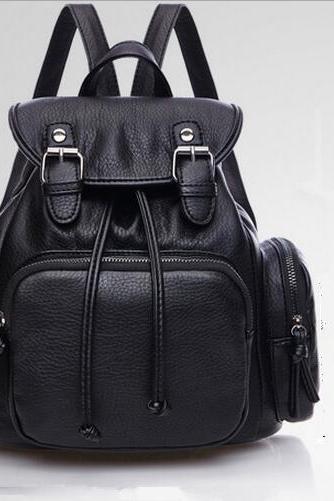 women Black color Soft Mini Cute Backpack