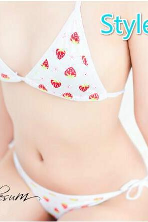 Japanese fission bikini with strawberry