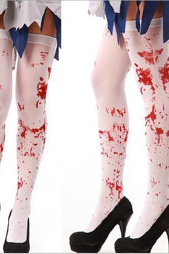 Halloween cosplay costume party bleed blood socks