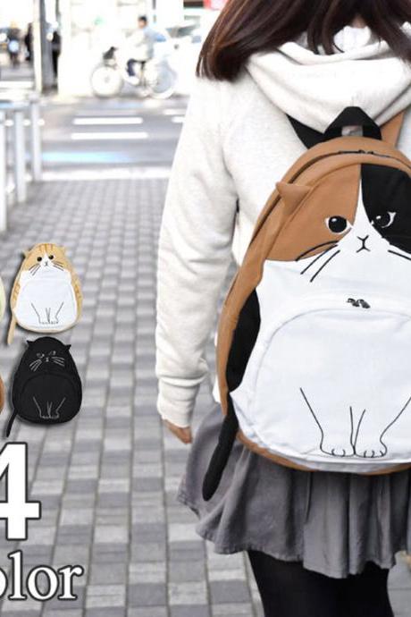 kawaii cat backpack school bag