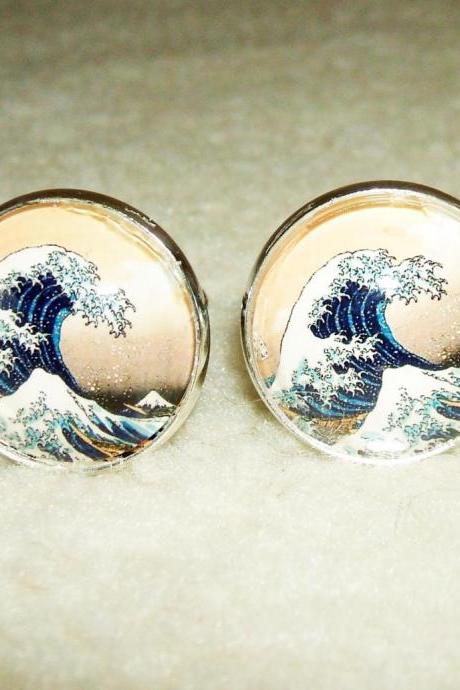 GREAT WAVE Cuff Links