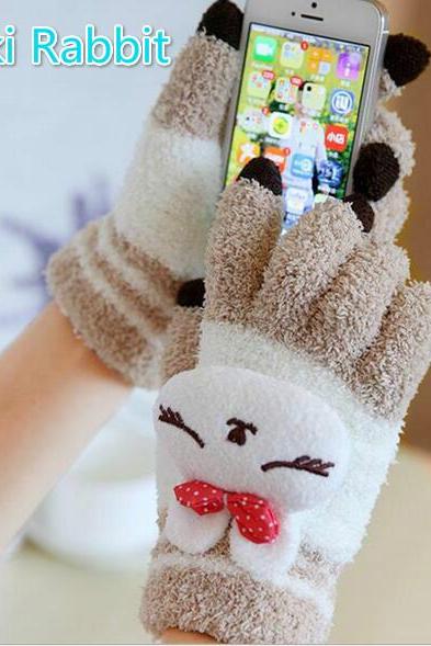 touch screen cartoon warm gloves