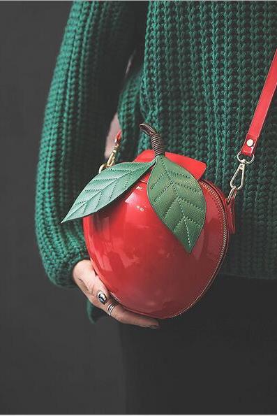 Red and Green Apple Shoulder Bag